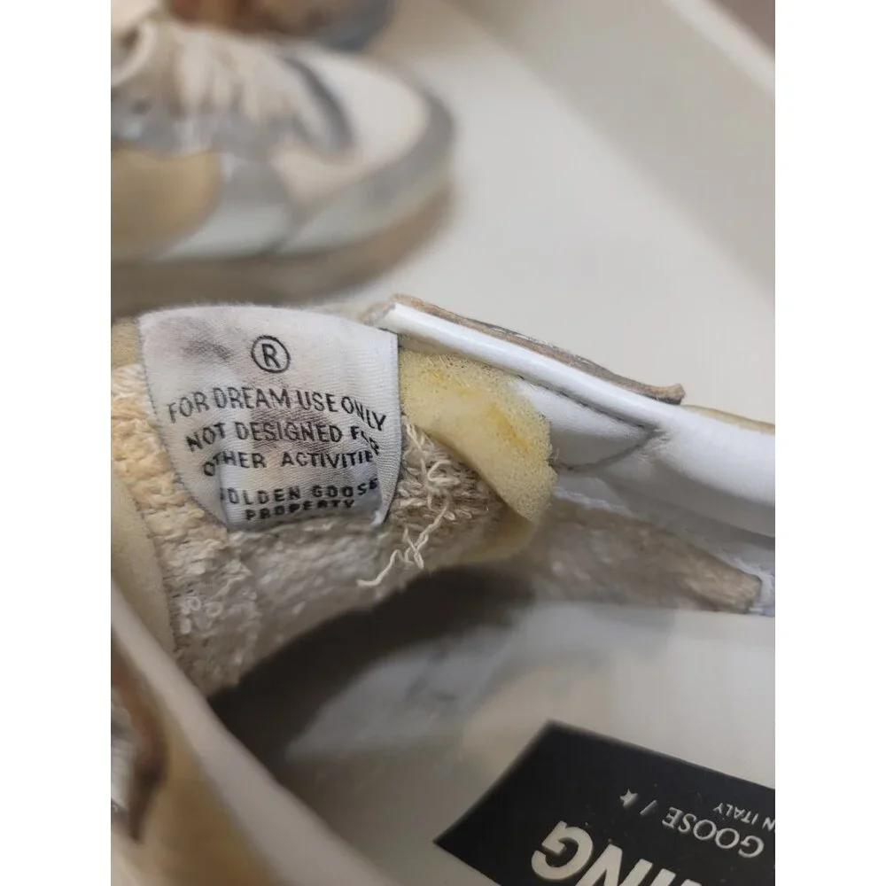 Golden Goose Silver, Cream & Pink Women's Athletic Sneakers - Picture 8 of 10
